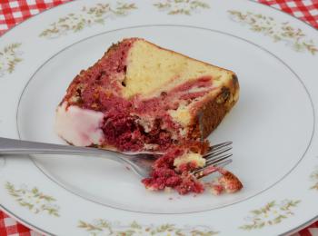 Marbré au velouté aux fruits rouges et à la vanille 