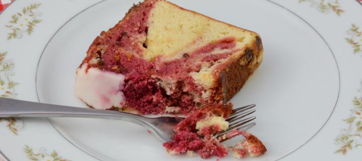 Marbré au velouté aux fruits rouges et à la vanille